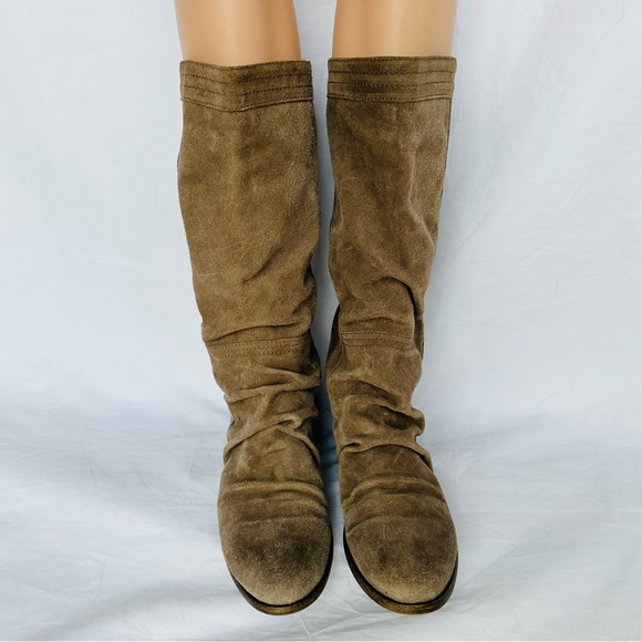 Bullboxer taupe brown suede tall boots size Eur 40, US 10 - Picture 2 of 12